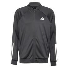 Men's 3 Stripe Knit Tennis Jacket BlackTienda Tennis