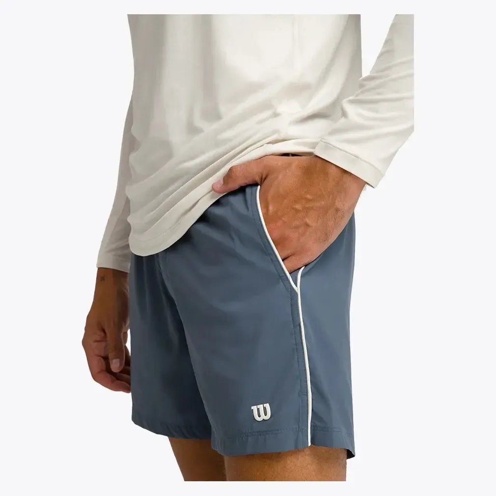 Men's 6 inch Unlined Volley Tennis Shorts Slate BlueTienda Tennis