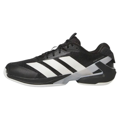 Men's Adizero Ubersonic 5 Tennis Shoes Core Black and Silver MetallicTienda Tennis