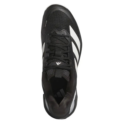 Men's Adizero Ubersonic 5 Tennis Shoes Core Black and Silver MetallicTienda Tennis