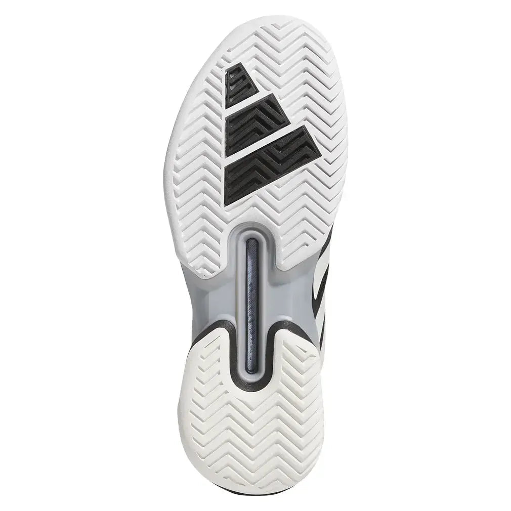 Men's Adizero Ubersonic 5 Tennis Shoes Core Black and Silver MetallicTienda Tennis