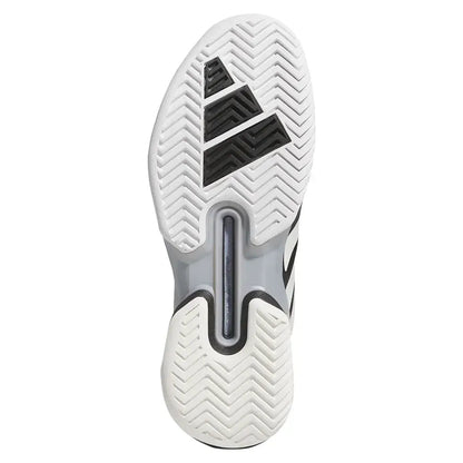 Men's Adizero Ubersonic 5 Tennis Shoes Core Black and Silver MetallicTienda Tennis