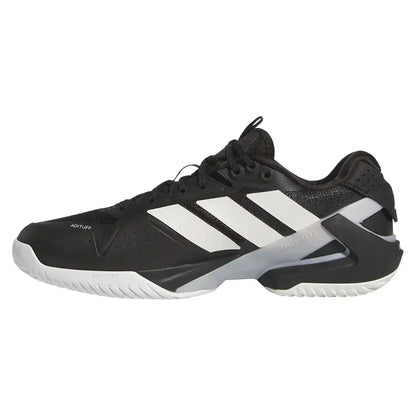 Men's Adizero Ubersonic 5 Tennis Shoes Core Black and Silver MetallicTienda Tennis