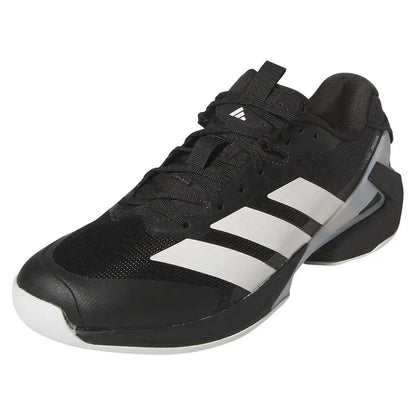 Men's Adizero Ubersonic 5 Tennis Shoes Core Black and Silver MetallicTienda Tennis