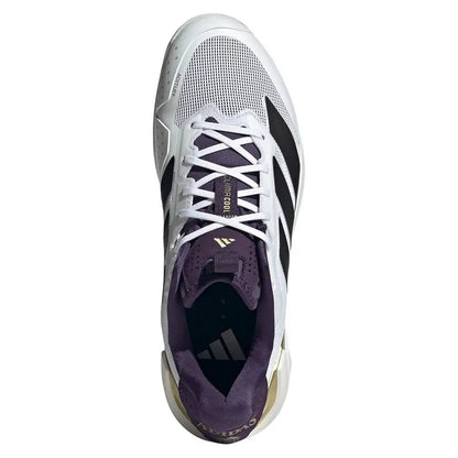 Men's adizero Ubersonic 5 Tennis Shoes Footwear White and Aurora PlumTienda Tennis