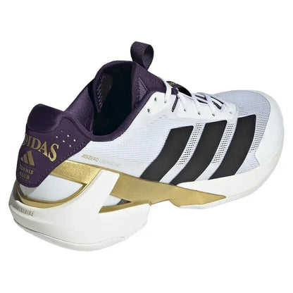 Men's adizero Ubersonic 5 Tennis Shoes Footwear White and Aurora PlumTienda Tennis
