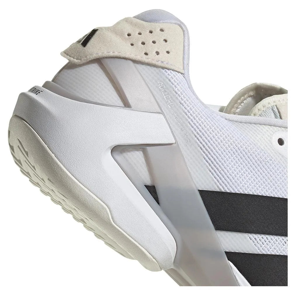 Men's Adizero Ubersonic 5 Tennis Shoes White and Core BlackTienda Tennis