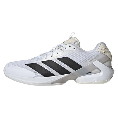 Men's Adizero Ubersonic 5 Tennis Shoes White and Core BlackTienda Tennis