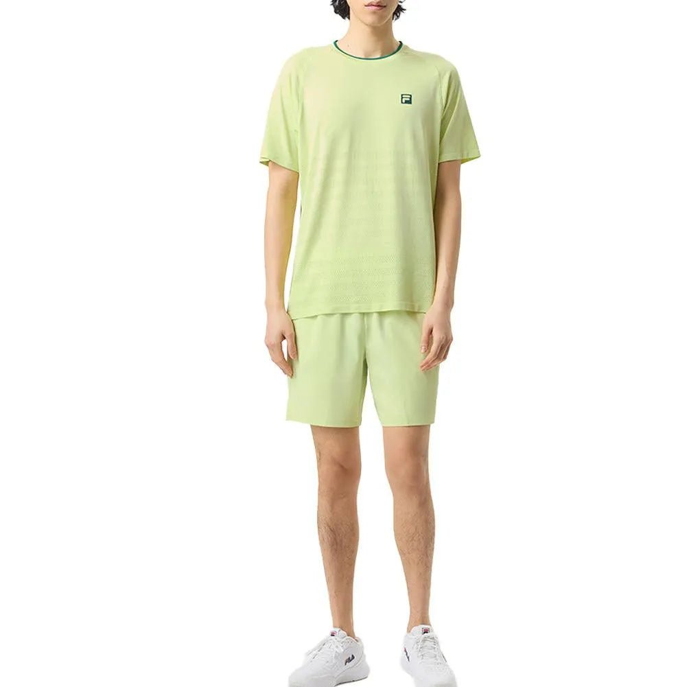 Men's Center Court Ace Seamless Tennis Crew Shadow Lime and RainforestTienda Tennis