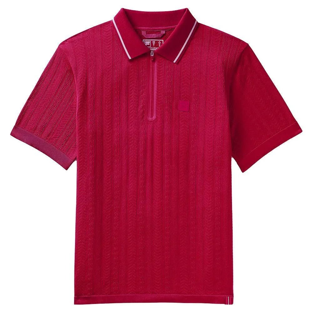 Mens Challenger Cable Zip Tennis PoloTienda Tennis