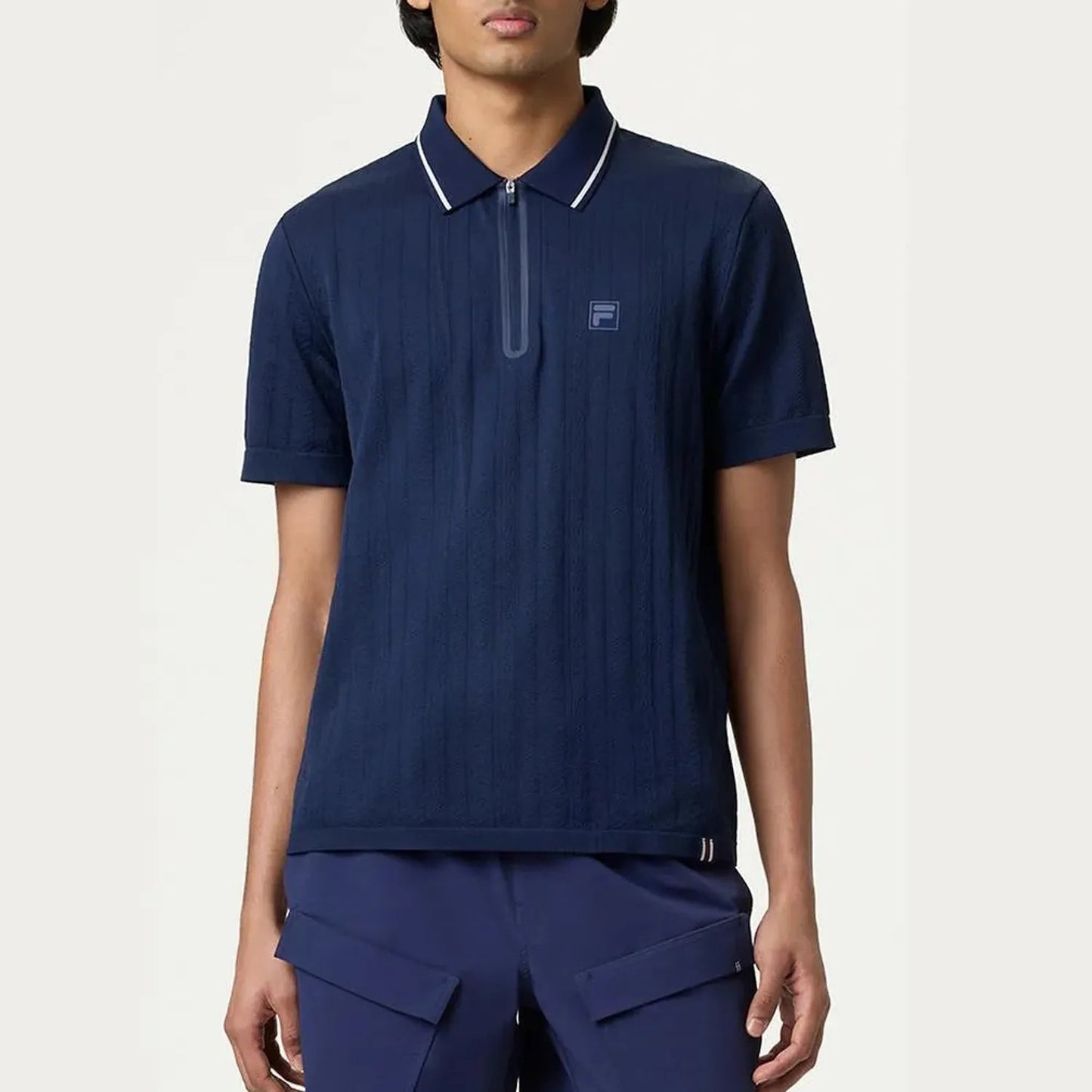 Mens Challenger Cable Zip Tennis PoloTienda Tennis