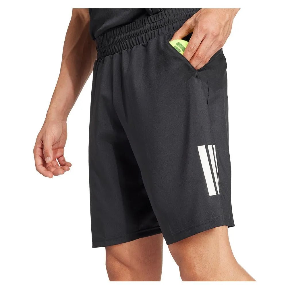 Men's Club 3 Stripe 7 inch Tennis Short BlackTienda Tennis