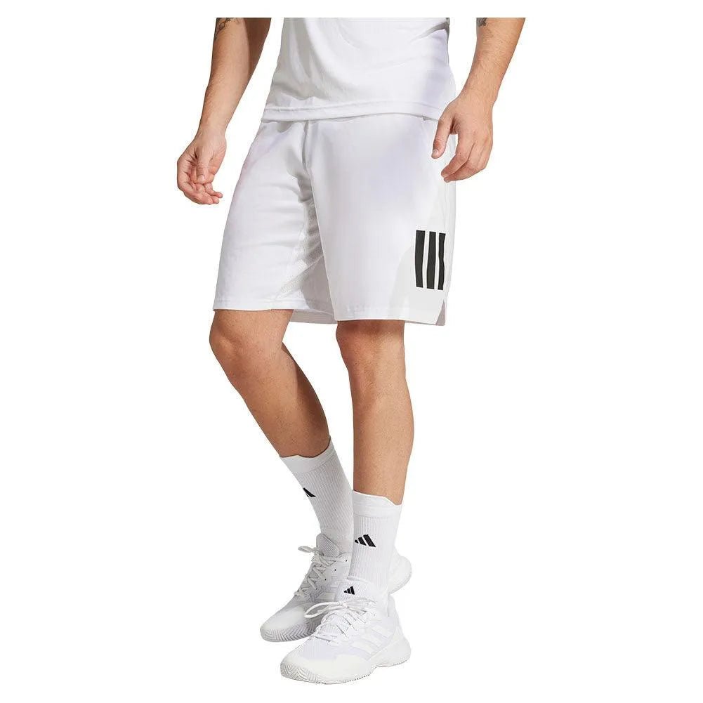 Men's Club 3 Stripe 7 inch Tennis Short WhiteTienda Tennis