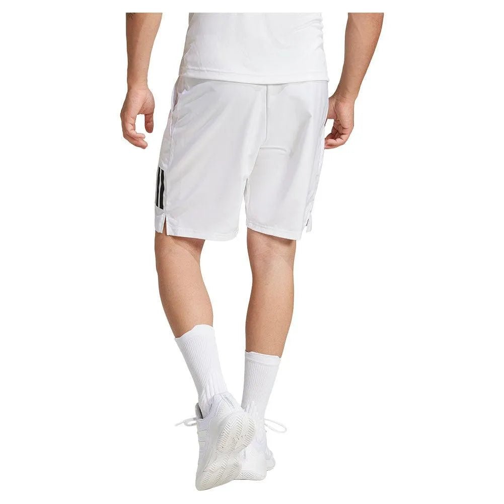 Men's Club 3 Stripe 7 inch Tennis Short WhiteTienda Tennis