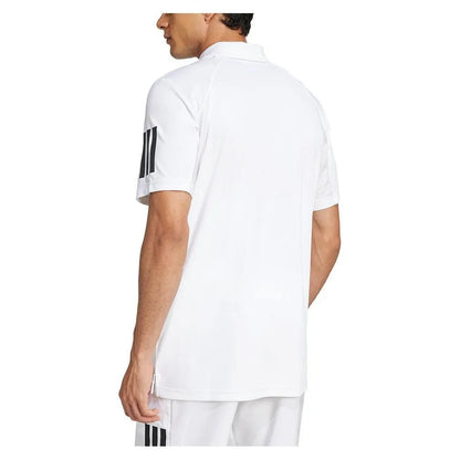 Men's Club 3 Stripe Tennis Polo WhiteTienda Tennis