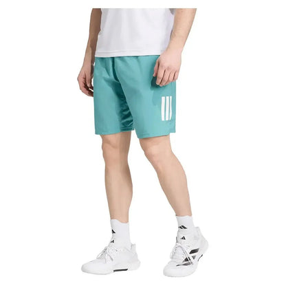 Men's Club 3 Stripes 9 Inch Tennis Short Powder TealTienda Tennis