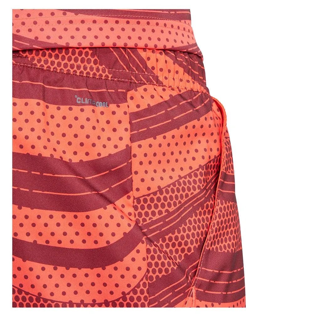 Men's Club Graphic 7 inch Tennis Short Semi Lucid Red and Shadow RedTienda Tennis