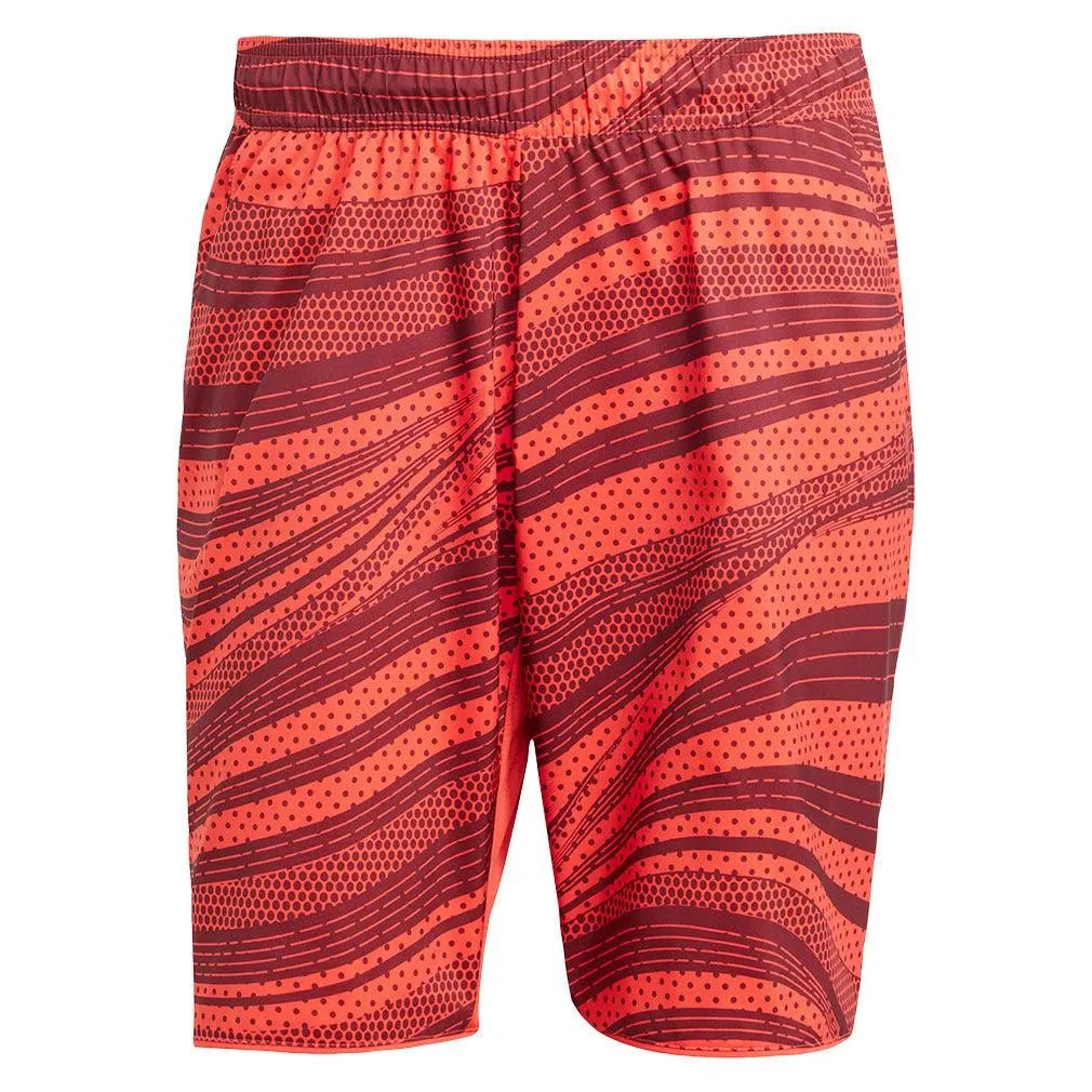 Men's Club Graphic 7 inch Tennis Short Semi Lucid Red and Shadow RedTienda Tennis