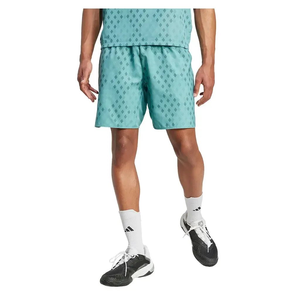 Men's Club Graphic 9 Inch Tennis Short Powder and Preloved TealTienda Tennis