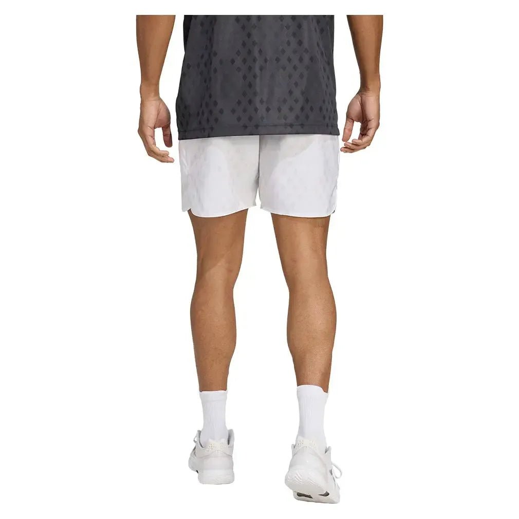 Men's Club Graphic 9 Inch Tennis Short White and Dash GreyTienda Tennis