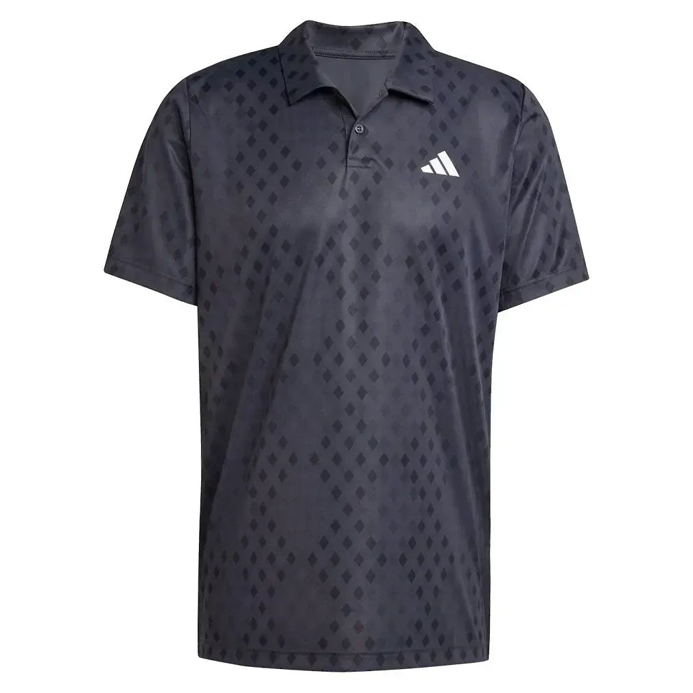 Men's Club Graphic Tennis Polo Carbon and BlackTienda Tennis