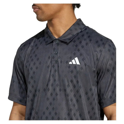 Men's Club Graphic Tennis Polo Carbon and BlackTienda Tennis