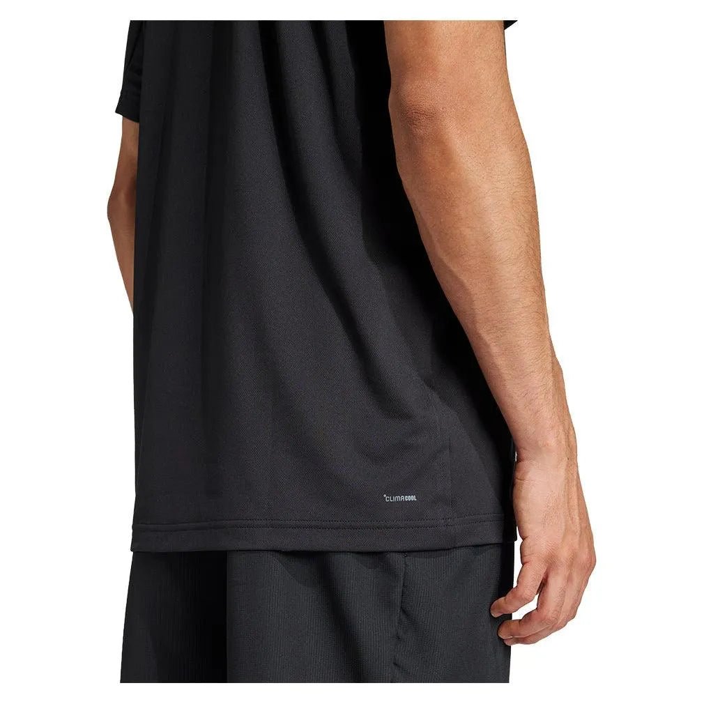 Men's Club Pique Tennis Polo BlackTienda Tennis
