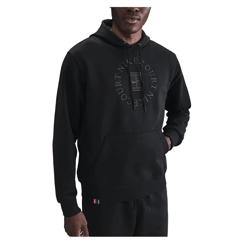 Men's Court Dri - FIT Heritage Fleece Pullover Tennis Hoodie Black and AnthraciteTienda Tennis