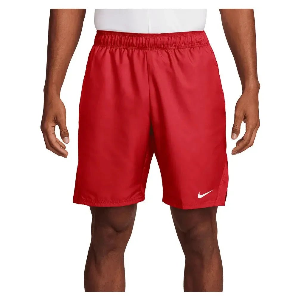 Men's Court Dri - FIT Victory 9 Inch Tennis Short University Red and WhiteTienda Tennis