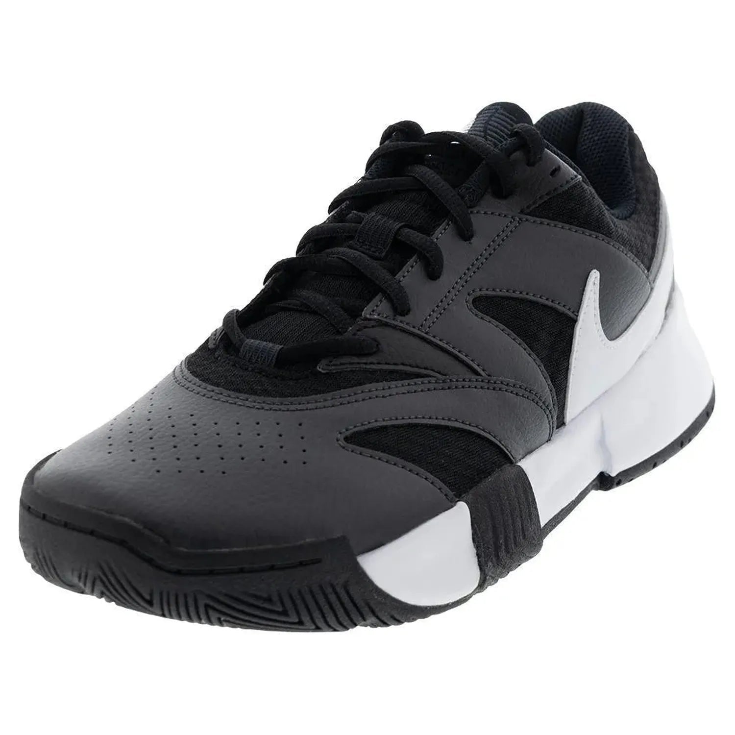 Men's Court Lite 4 Tennis Shoes Black and WhiteTienda Tennis