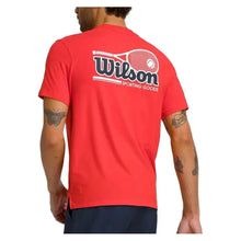 Men's Easy Street Tennis Tee Infrared and Classic NavyTienda Tennis