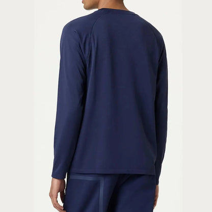 Mens Lucky Ace Seamless Long Sleeve Tennis Top FILA NavyTienda Tennis