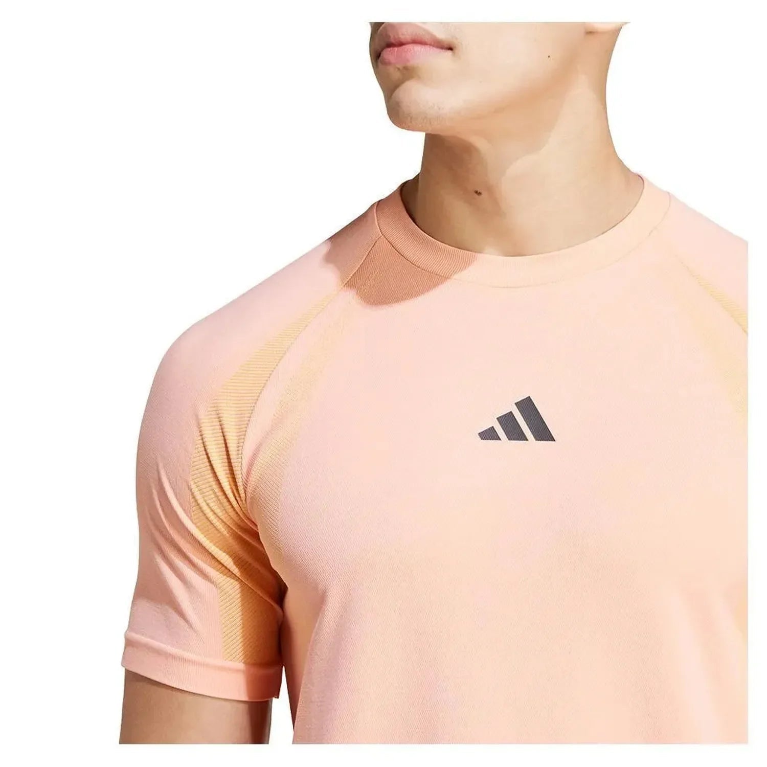 Mens Pro Seamless Tennis Top Semi Pink Spark and Pink SparkTienda Tennis