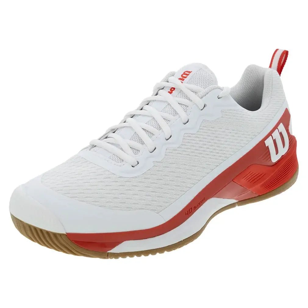 Men's Rush Pro 4.5 Tennis Shoes White and Infrared - ExclusiveTienda Tennis
