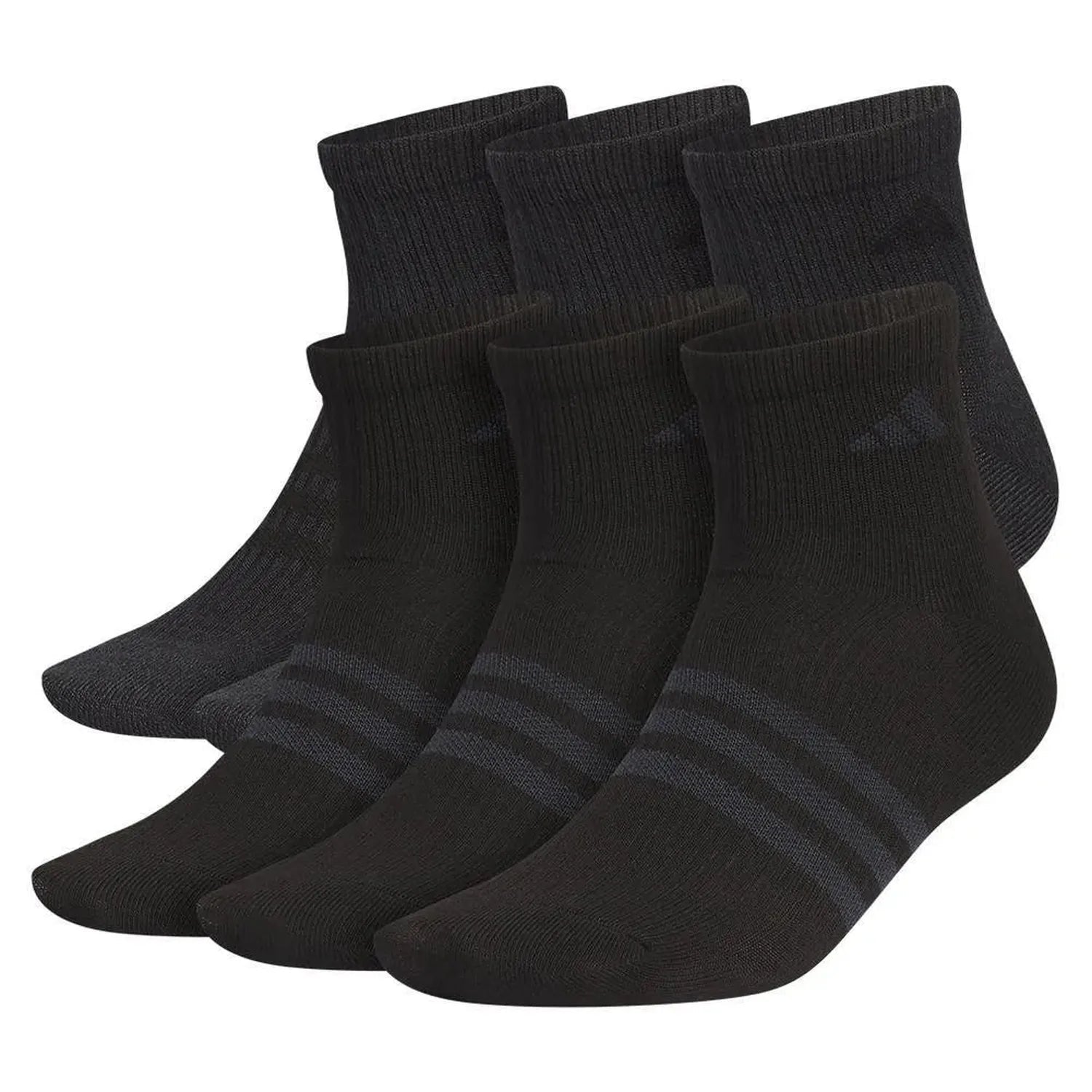 Men's Superlite 3.0 6 Pack Quarter Tennis Socks Black and Night GreyTienda Tennis