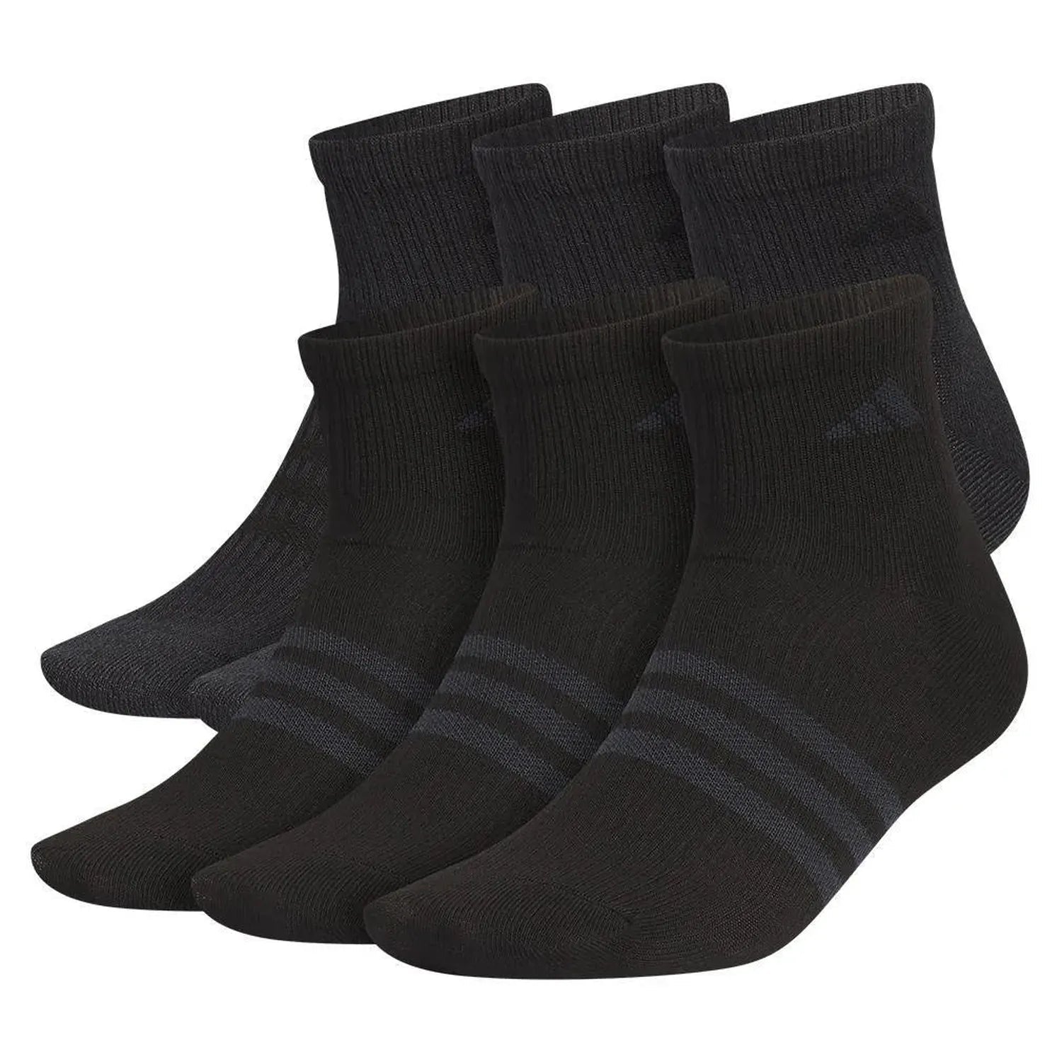 Men's Superlite 3.0 6 Pack Quarter Tennis Socks Black and Night GreyTienda Tennis