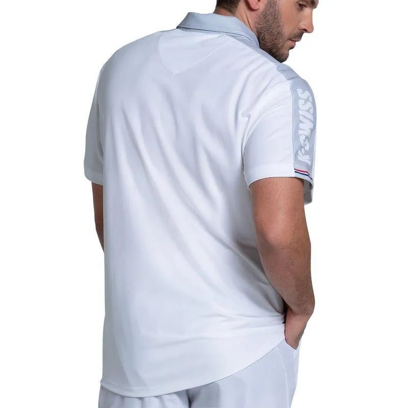 Men's Tradition Short Sleeve Tennis Polo WhiteTienda Tennis