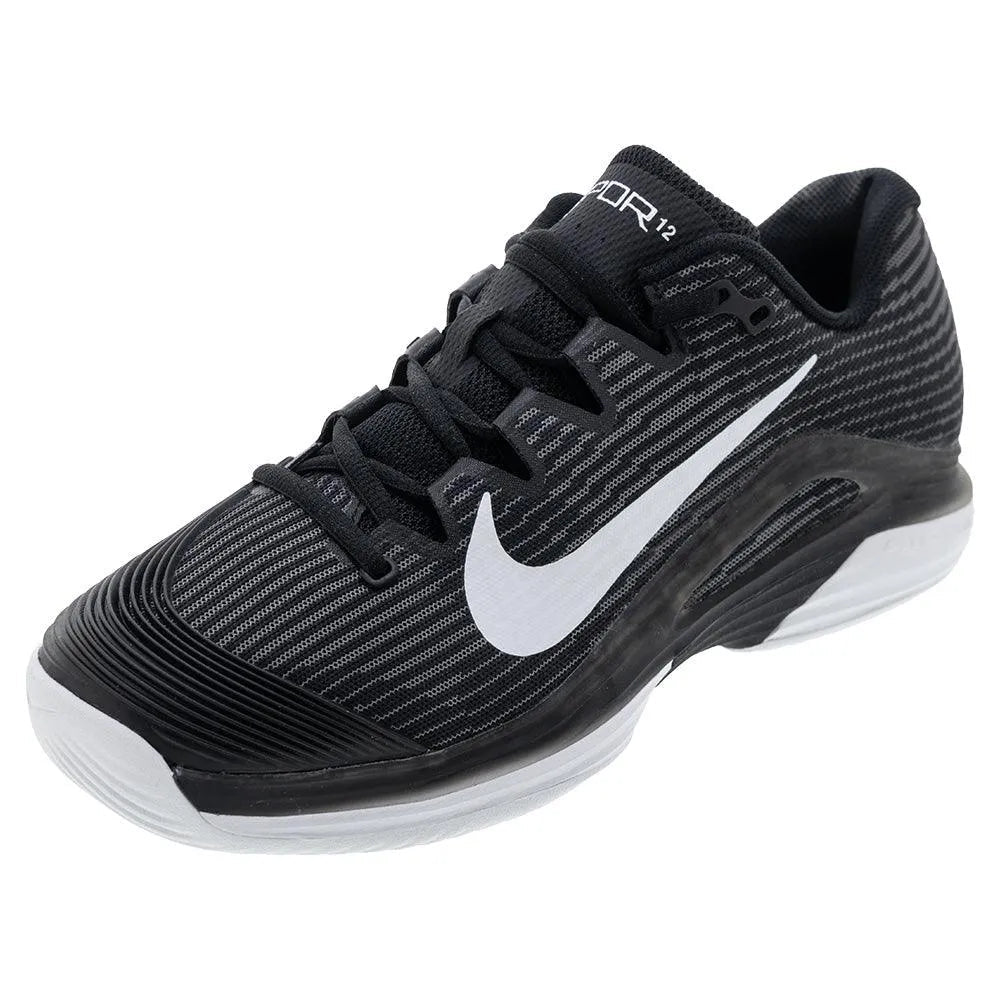 Men's Zoom Vapor 12 Tennis Shoes Black and WhiteTienda Tennis