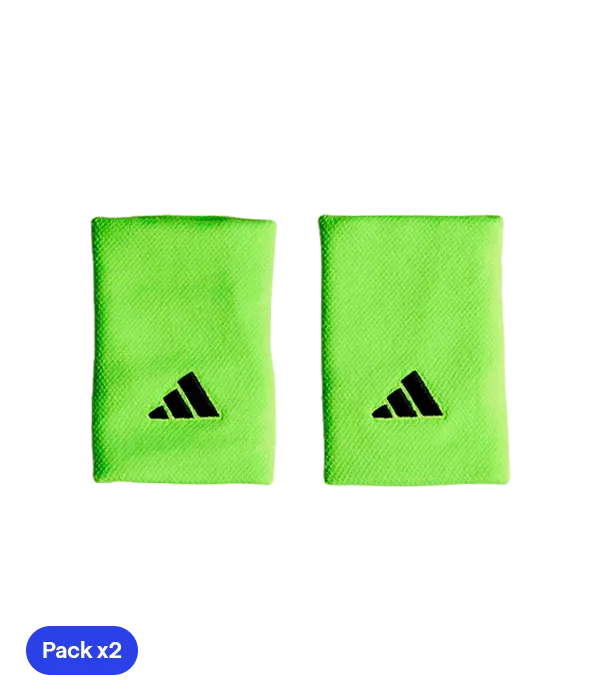 Wristbands Adidas Larga Logo Pequeño 2025 Verde (Pack x 2)