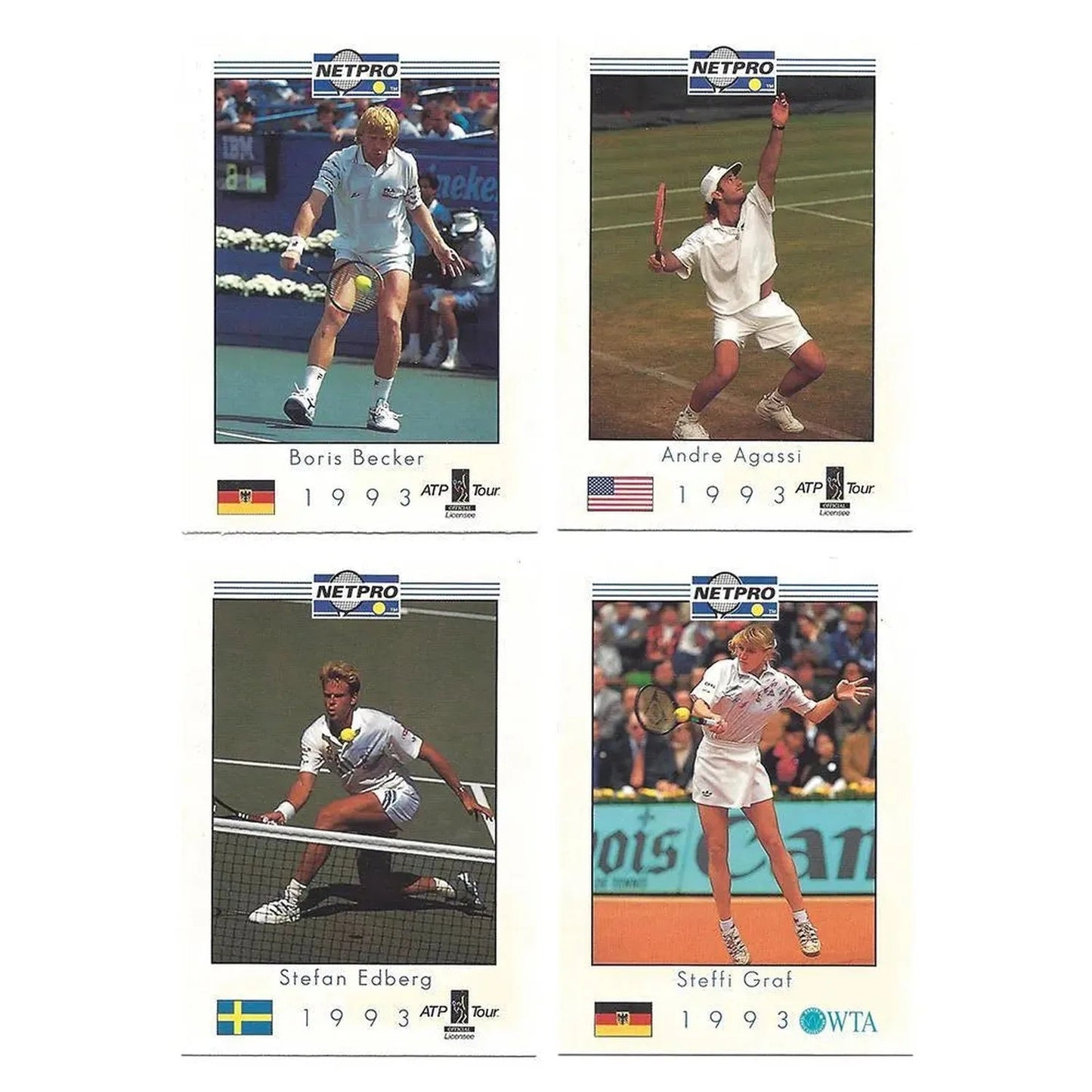 NETPRO Tour Star Tennis Collector Card Set 1993Tienda Tennis