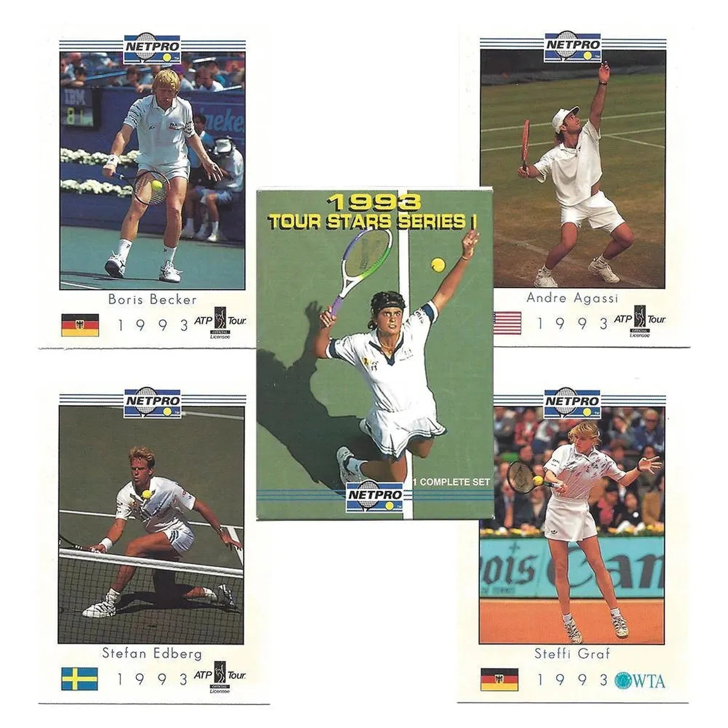 NETPRO Tour Star Tennis Collector Card Set 1993Tienda Tennis