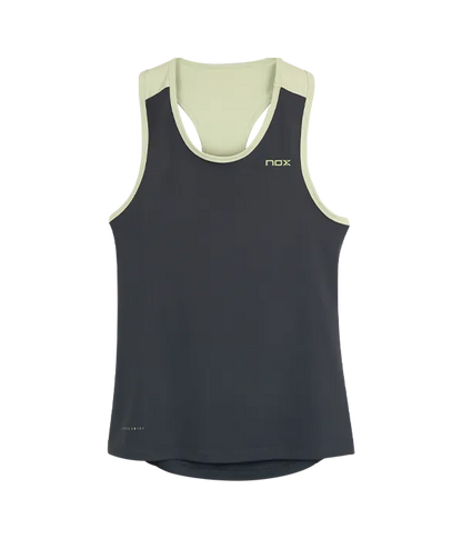 Camiseta Tirantes NOX Pro Mujer Gris/Verde