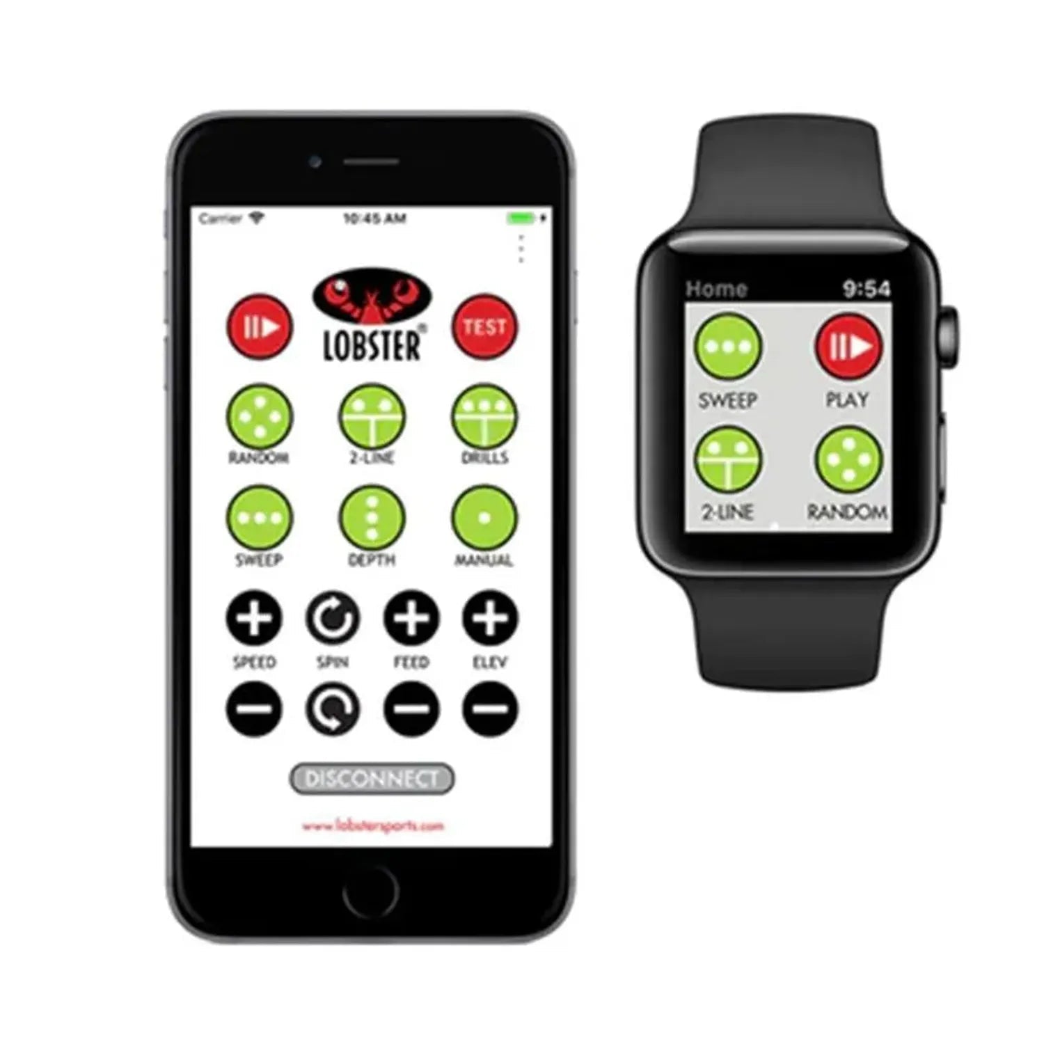 PHENOM with 20 - Function Wi - Fi Remote Control for Apple Ball MachineTienda Tennis