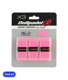 Overgrips Bullpadel GB1201 Comfort/Absorbent Rosa Fluor (Pack x3)