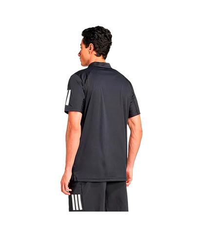 Polo Adidas Club 3STR Negro 2025