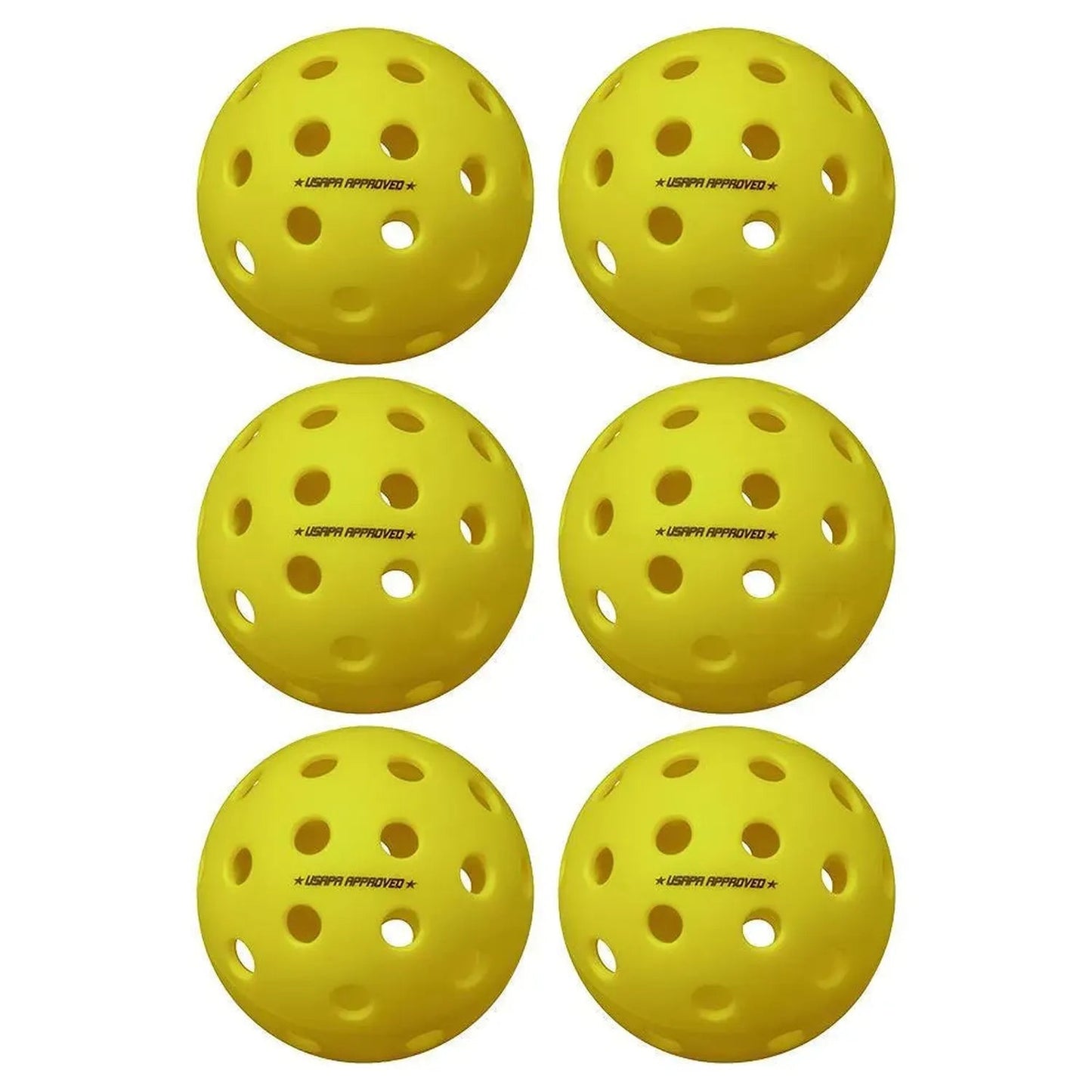 Pure 2 Outdoor Pickleballs Yellow 6 - PackTienda Tennis