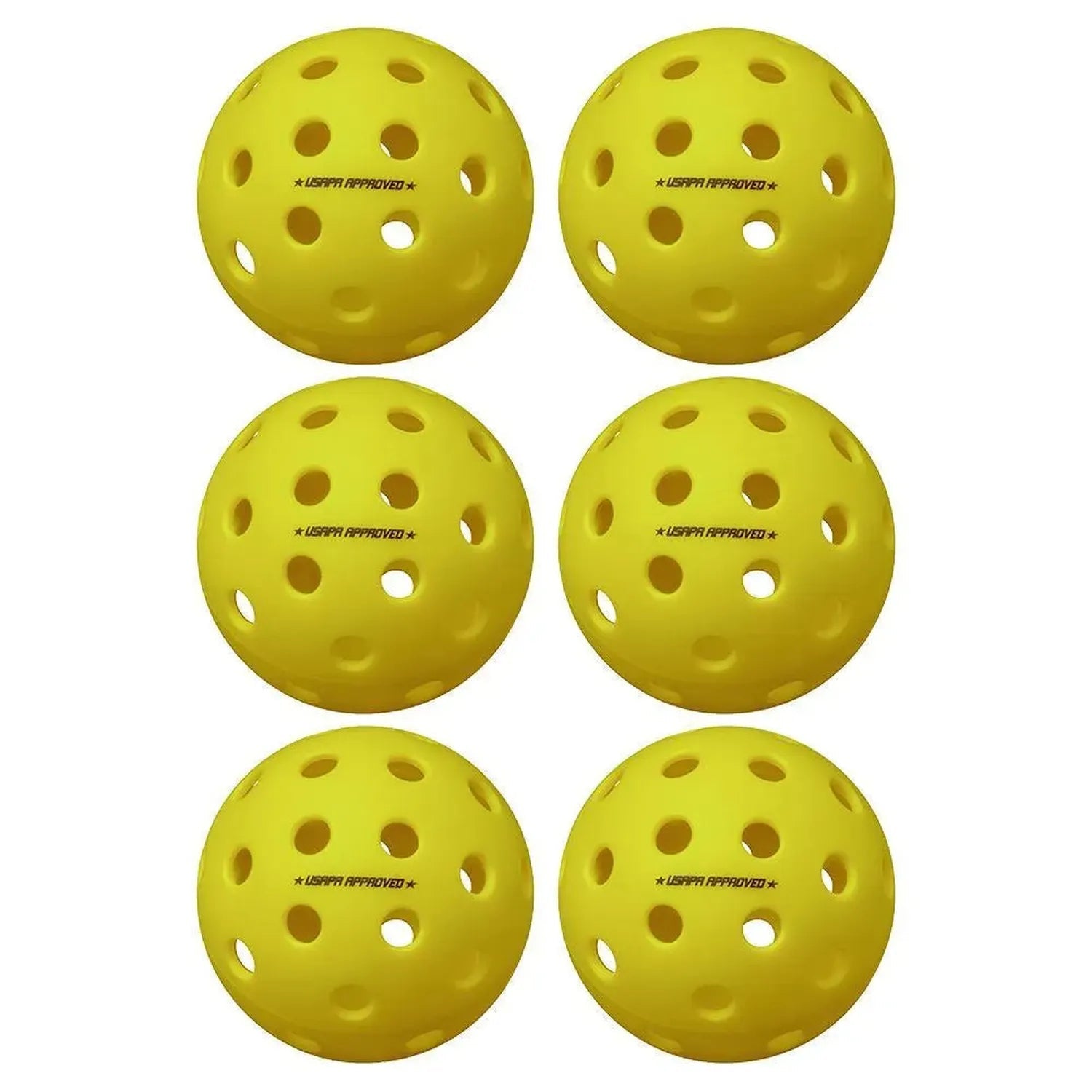 Pure 2 Outdoor Pickleballs Yellow 6 - PackTienda Tennis