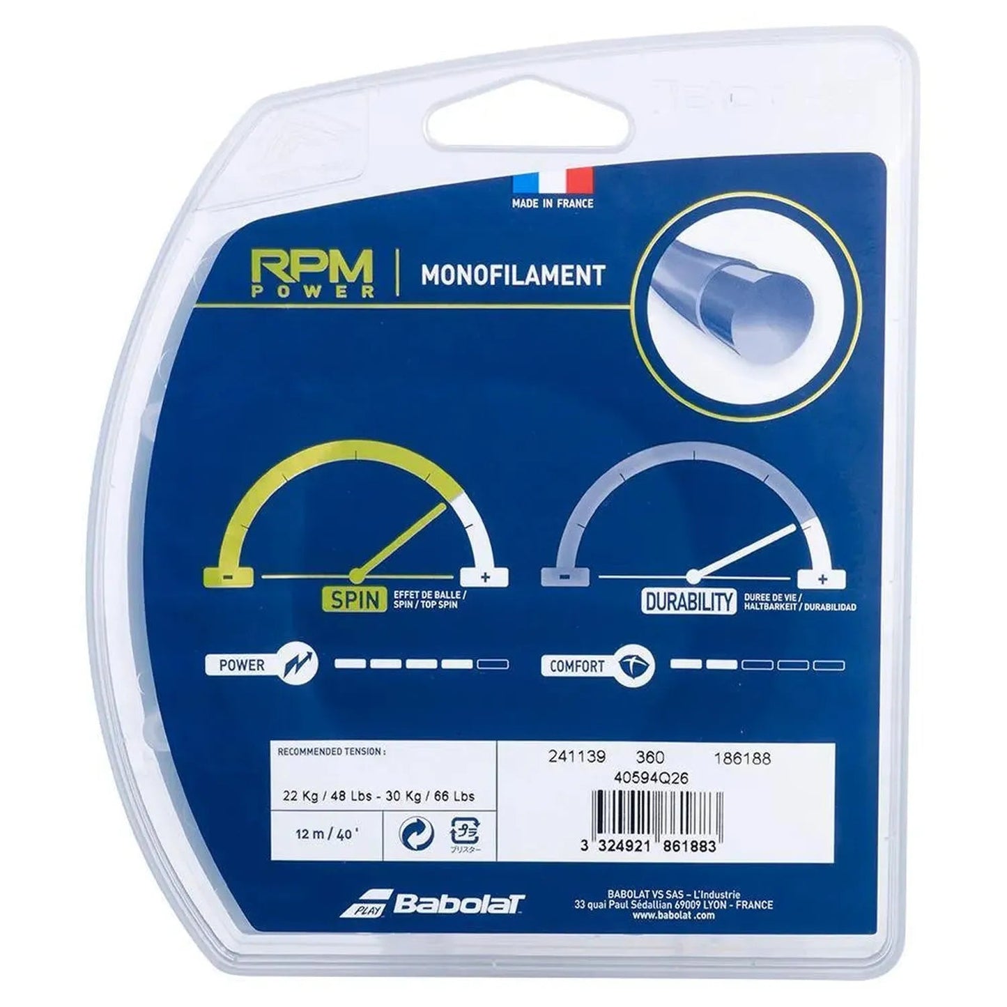 RPM Power Tennis String BlueTienda Tennis