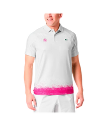 Polo Lacoste Roland Garros Blanco/Rosa 2025