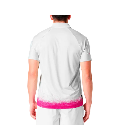 Polo Lacoste Roland Garros Blanco/Rosa 2025